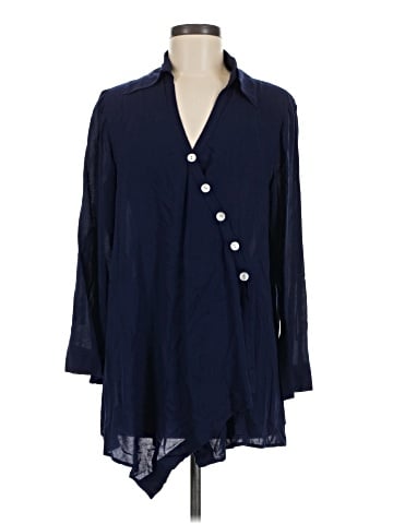 Soft Surroundings 3/4 Sleeve Button-Down Shirt (view 1)