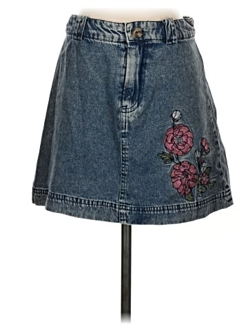 Blue Rain Denim Skirt (view 1)