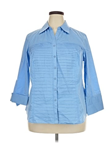 DressBarn 3/4 Sleeve Button-Down Shirt (view 1)