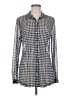 CAbi Houndstooth Gray Long Sleeve Blouse Size M - photo 1