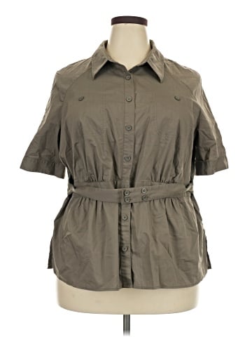 Worthington 3/4 Sleeve Button-Down Shirt (view 1)