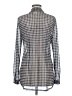 CAbi Houndstooth Gray Long Sleeve Blouse Size M - photo 2