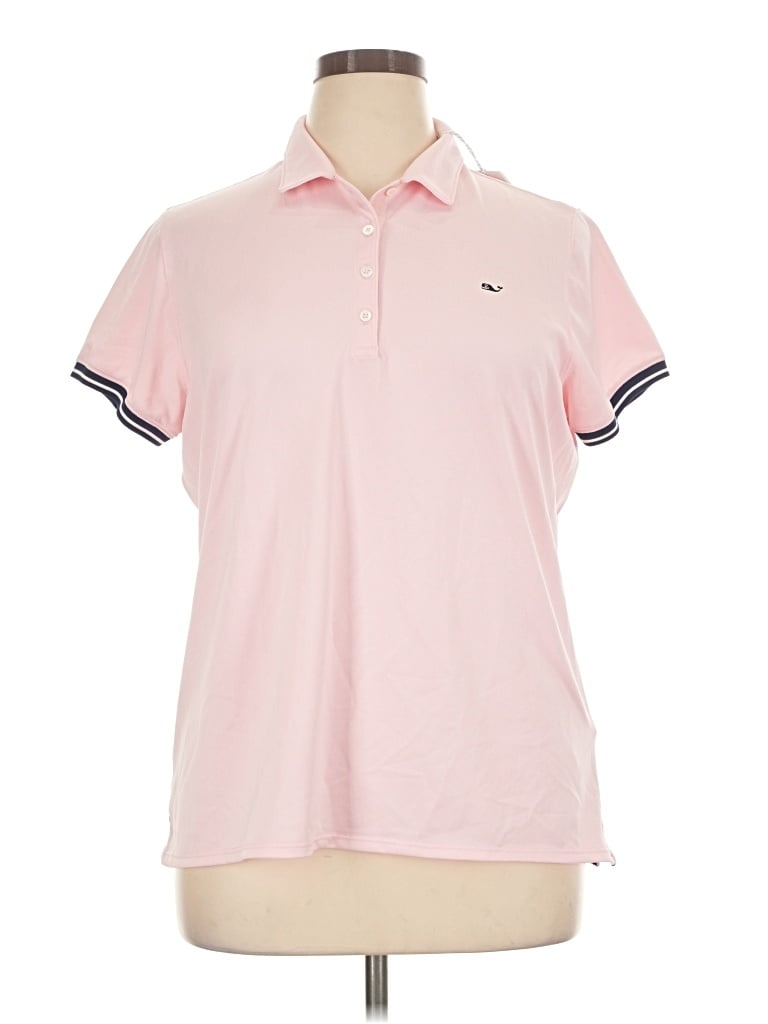 Vineyard Vines Performance Short Sleeve Polo Shirt In Pink