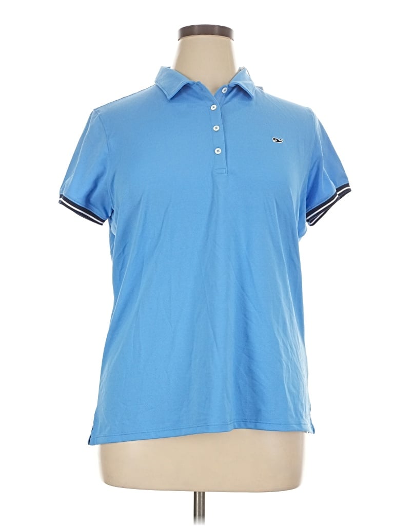 Vineyard Vines Performance Short Sleeve Polo Shirt In Blue