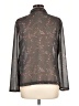 The Limited 100% Polyester Floral Gray Long Sleeve Blouse Size L - photo 2
