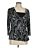 JM Collection Black 3/4 Sleeve Top Size M - photo 1