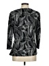 JM Collection Black 3/4 Sleeve Top Size M - photo 2