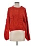 Lush 100% Acrylic Hearts Red Pullover Sweater Size S - photo 1