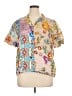 Johnny Was Floral Ivory Short Sleeve Blouse Size XL - photo 1