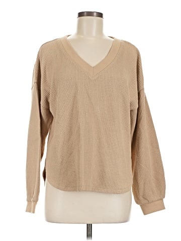 Madewell Waffle Knit V-Neck Long-Sleeve Sweater (view 1)