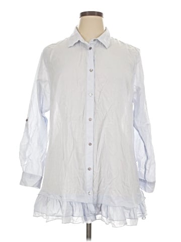 Soft Surroundings 3/4 Sleeve Button-Down Shirt (view 1)