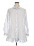 Soft Surroundings 100% Cotton White Silver 3/4 Sleeve Button-Down Shirt Size 1X - photo 1