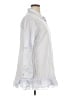 Soft Surroundings 100% Cotton White Silver 3/4 Sleeve Button-Down Shirt Size 1X - photo 4
