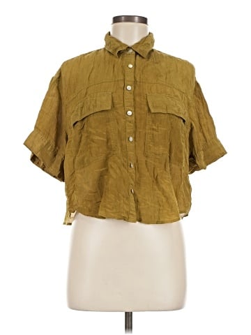 Madewell Crinkled Utility Button-Up Shirt (view 1)