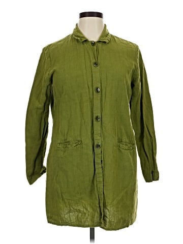 Flax 3/4 Sleeve Button-Down Shirt (view 1)