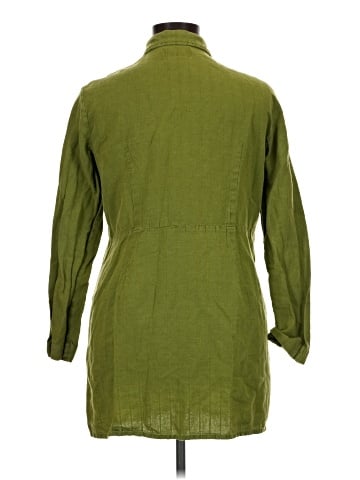 Flax 3/4 Sleeve Button-Down Shirt (view 2)