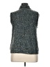Cj Banks Marled Teal Vest Size 0X - photo 2