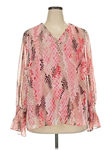JM Collection Long Sleeve Blouse (view 1)