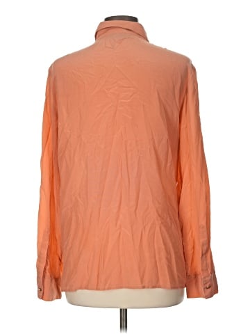 Donna Karan New York Long Sleeve Silk Top (view 2)