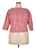 Soprano 100% Cotton Checkered-gingham Red 3/4 Sleeve Button-Down Shirt Size M - photo 1