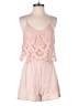 Mossimo Supply Co. 100% Polyester Hearts Pink Romper Size S - photo 1
