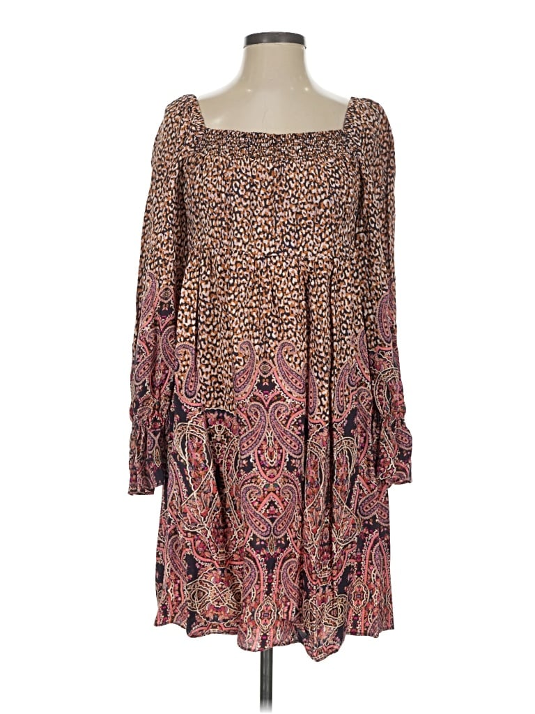 Pre-owned Maeve Casual Dress In Brown