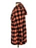 Volcom 100% Cotton Plaid Orange Long Sleeve Blouse Size S - photo 5