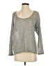 Bobeau 100% Polyester Metallic Silver Pullover Sweater Size S - photo 2