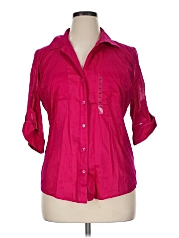 Ann Taylor Factory 3/4 Sleeve Button-Down Shirt (view 1)
