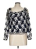 Lucy Paris 100% Polyester Blue 3/4 Sleeve Blouse Size L - photo 1