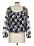 Lucy Paris 100% Polyester Blue 3/4 Sleeve Blouse Size L - photo 2