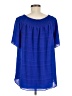 Gibson Latimer 100% Polyester Blue Short Sleeve Blouse Size M - photo 2