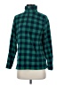 Lands' End 100% Polyester Checkered-gingham Green Turtleneck Sweater Size S - photo 1