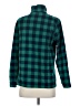 Lands' End 100% Polyester Checkered-gingham Green Turtleneck Sweater Size S - photo 2
