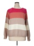 Ann Taylor LOFT Color Block Pink Pullover Sweater Size XL - photo 1