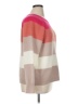 Ann Taylor LOFT Color Block Pink Pullover Sweater Size XL - photo 4