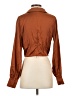 Astr Brown Long Sleeve Blouse Size XS - photo 2