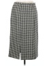 Doncaster Collection 100% Wool Houndstooth Gray Wool Skirt Size 6 - photo 1