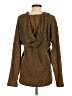 Hem & Thread Tweed Brown Pullover Sweater Size S - photo 2