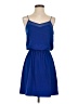 Express 100% Polyester Solid Blue Casual Dress Size XS - photo 1