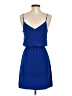 Express 100% Polyester Solid Blue Casual Dress Size XS - photo 2