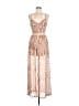 No Boundaries 100% Recycled Polyester Paisley Brown Jumpsuit Size M - photo 1