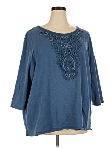 Liz & Me for Catherines 3/4 Sleeve T-Shirt (view 1)