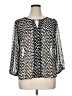 Collective Concepts 100% Polyester Silver 3/4 Sleeve Blouse Size XL - photo 1