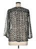Collective Concepts 100% Polyester Silver 3/4 Sleeve Blouse Size XL - photo 2