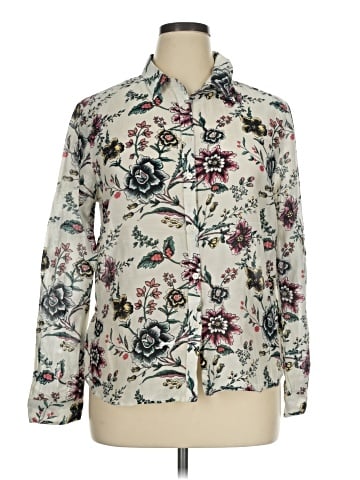 Ann Taylor LOFT Long Sleeve Button-Down Shirt (view 1)