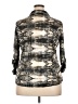 David Cline Animal Print Gray 3/4 Sleeve Blouse Size XXL - photo 2