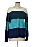 St. John's Bay Color Block Teal Pullover Sweater Size L - photo 1