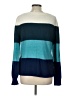 St. John's Bay Color Block Teal Pullover Sweater Size L - photo 2