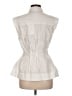 Zara Ivory Sleeveless Button-Down Shirt Size M - photo 2
